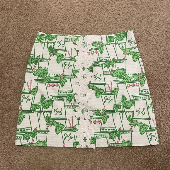 Lilly Pulitzer Mint Julep Skirt “just add mint” pattern - Picture 1 of 4